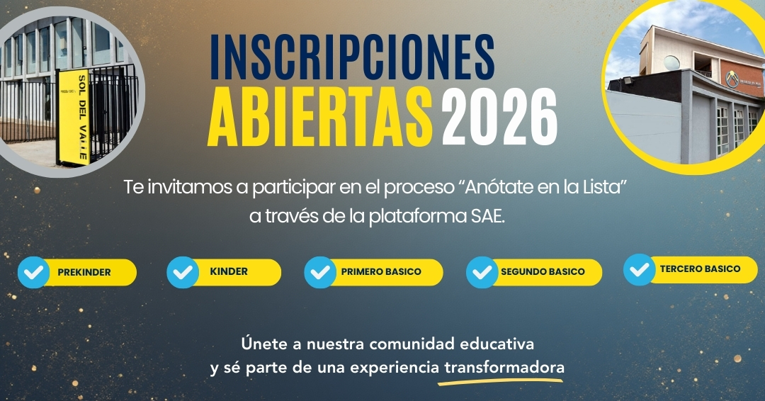 Póster Inscripciones Abiertas Escuela Dinámico Azul Amarillo (1080 x 566 px) (2400 x 850 px) (1080 x 566 px)